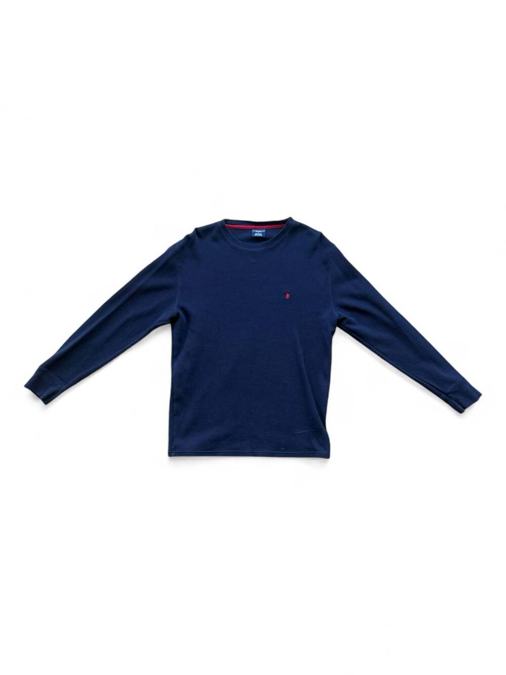 Polo Ralph Lauren Sleepwear Waffle Knit Long Sleeve Shirt Navy Blue Size L